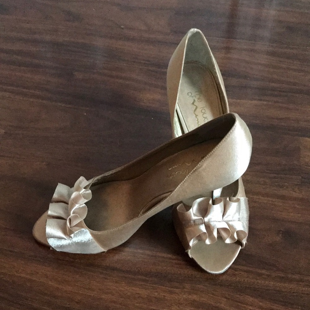 The Touch of Nina Peep Toe with Ruffle.